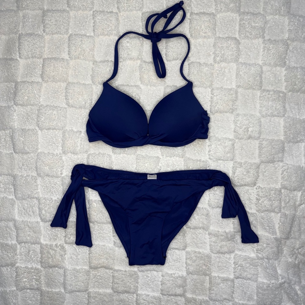 Women's Secret Bikini 2-Piece Set, Blue, size - XS, with Push Up, Pre-Owned